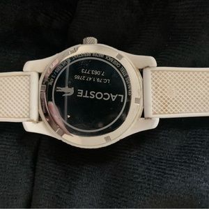 White Lacoste watch
